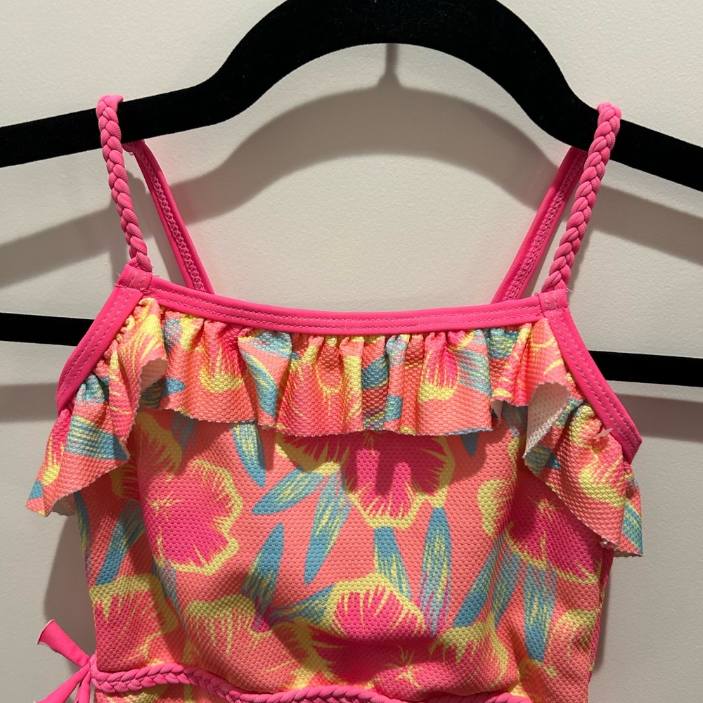 Betsey Johnson Girls Tropical One-Piece Swimsuit Sz 3t - Picture 2 of 7